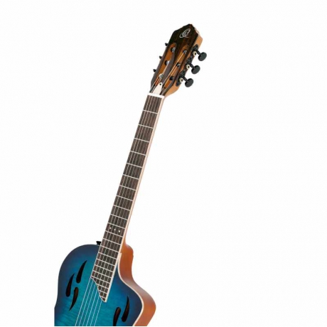 Ortega TourPlayer Deluxe RTPDLX- FMA Elektro Klasik Gitar (Blue Burst)<br>Fotoğraf: 2/8