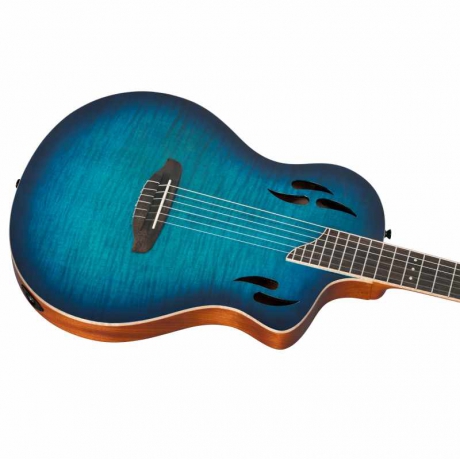 Ortega TourPlayer Deluxe RTPDLX- FMA Elektro Klasik Gitar (Blue Burst)<br>Fotoğraf: 3/8