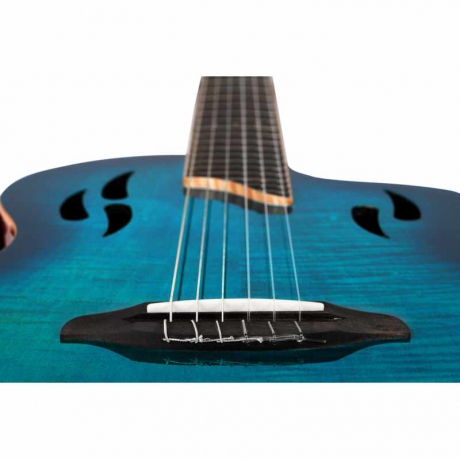 Ortega TourPlayer Deluxe RTPDLX- FMA Elektro Klasik Gitar (Blue Burst)<br>Fotoğraf: 4/8