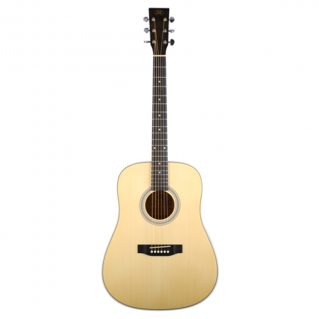 [Outlet] SX SD204GTBK Dreadnought Akustik Gitar (Parlak Natural)(ol 24-24096)<br>Fotoğraf: 1/3