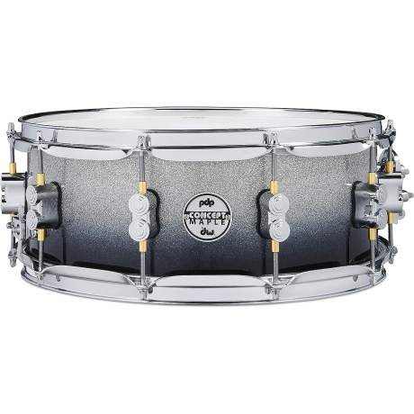 PDP Drums 5.5" x 14" Concept Akçaağaç Trampet (Silver - Black Fade)<br>Fotoğraf: 1/6