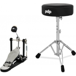 PDP Drums 700 Serisi 2 Parça Aksam Paketi (Tabure & Single Kick Pedalı)