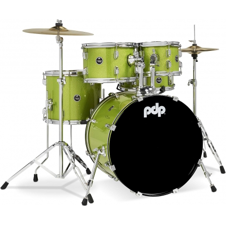 PDP Drums Centerstage 20'' 5-Parça Akustik Davul Seti (Electric Green)<br>Fotoğraf: 1/2