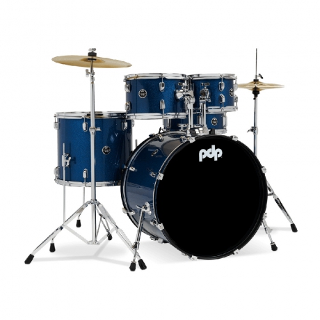 PDP Drums centerstage 20'' 5-Parça Akustik Davul Seti (Royal Blue Sparkle)<br>Fotoğraf: 1/1