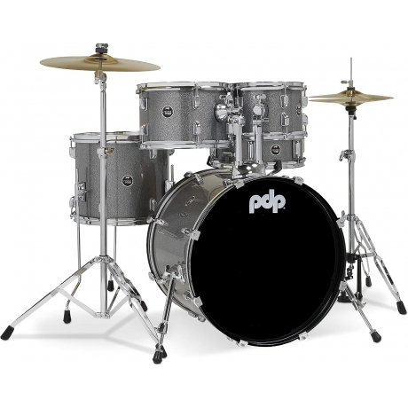 PDP Drums Centerstage 20'' 5-Parça Akustik Davul Seti (Silver Sparkle)<br>Fotoğraf: 1/2
