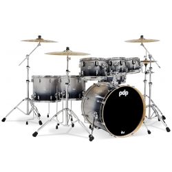 PDP Drums Concept Akçaağaç 7-Parça 22" Akustik Davul (Silver - Black Sparkle ...