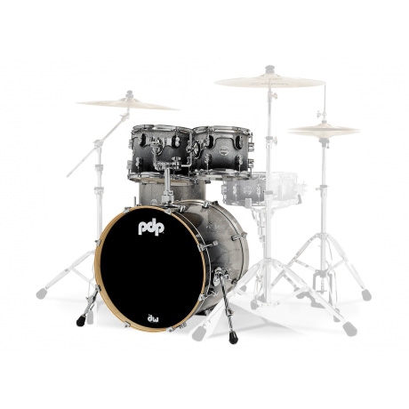 PDP Drums Concept Series 20" 4 Parça Akustik Davul Seti (Silver to Black Fade)<br>Fotoğraf: 1/1