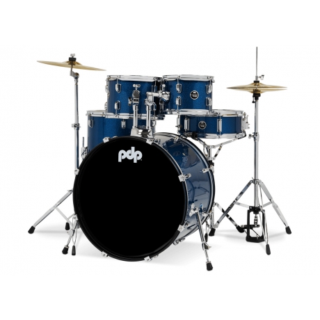 PDP Drums Centerstage 22'' 5-Parça Akustik Davul Seti (Royal Blue Sparkle)<br>Fotoğraf: 3/8
