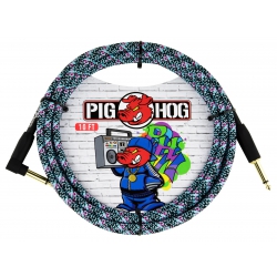 Pig Hog Vintage Series 1/4 Enstrüman Kablosu (Blue Graffiti 3 Metre' Straight...