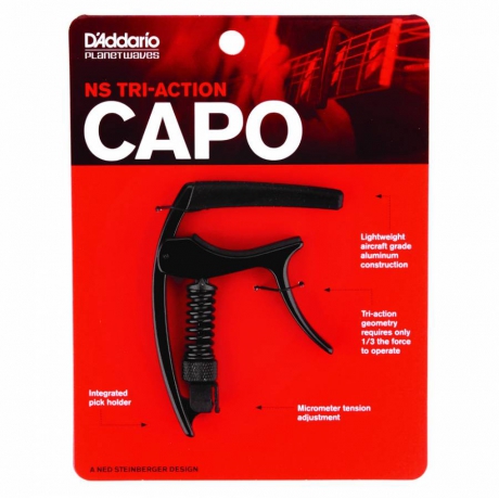 Planet Waves PW-CP-09 Tri-Action Elektro ve Akustik Kapo<br>Fotoğraf: 2/2