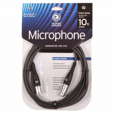 Planet Waves PW-M-10 Mikrofon Kablosu (3,05 m)<br>Fotoğraf: 3/3