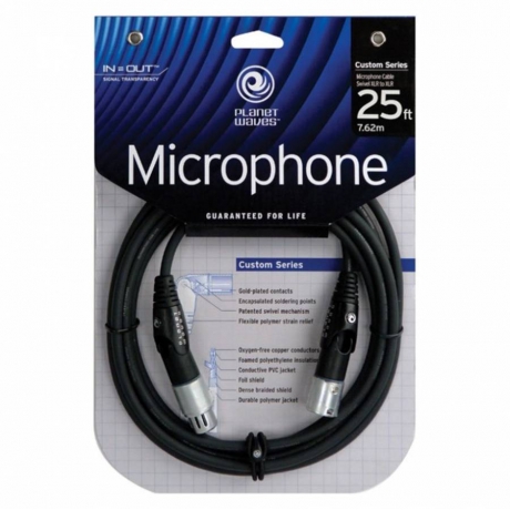 Planet Waves PW-MS-25 Mikrofon Kablosu (7,62 m)<br>Fotoğraf: 1/4