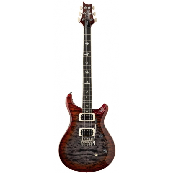 PRS SE Custom 24-08 Quilt Elektro Gitar (Charcoal Cherry Burst), Fotoğraf: 1/4