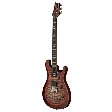 PRS SE Custom 24-08 Quilt Elektro Gitar (Charcoal Cherry Burst)<br>Fotoğraf: 3/4