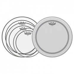 Remo ProPack 10/12/14 Pinstripe Şeffaf + 14" Powerstroke P3 Kumlu Deri Seti