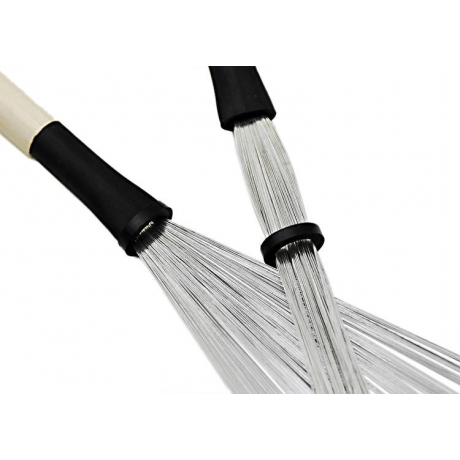 Rohema Jazz JB1 Ahşap Saplı Metal Fırça Baget<br>Fotoğraf: 4/4