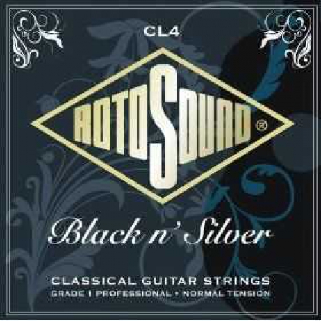 Rotosound CL4 Black Normal Tension Silver Klasik Gitar Teli<br>Fotoğraf: 1/1