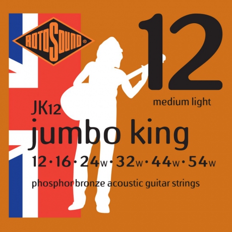 Rotosound JK12 Jumbo King Akustik Gitar Teli (12-54)<br>Fotoğraf: 1/1