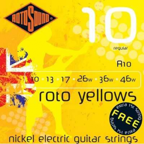 Rotosound R10 Yellow Elektro Gitar Teli (10-46)<br>Fotoğraf: 1/1