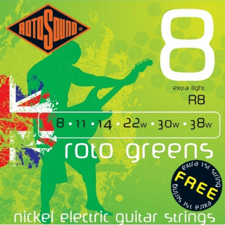 Rotosound R8 Greens Elektro Gitar Teli Seti (8-38)<br>Fotoğraf: 1/1