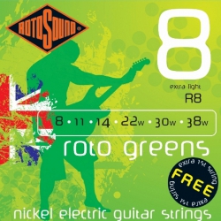 Rotosound R8 Greens Elektro Gitar Teli Seti (8-38)