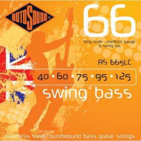 Rotosound RS665LC Swing 5 Telli Bass Gitar Teli (40-125)<br>Fotoğraf: 1/1