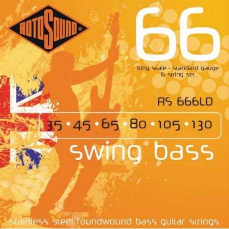 Rotosound RS666LD Swing 6 Telli Bass Gitar Teli (35-130)<br>Fotoğraf: 1/1