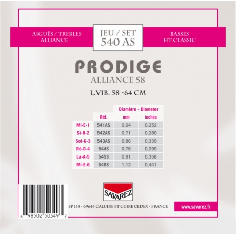 Savarez 540AS Prodige Alliance Set Klasik Gitar Teli<br>Fotoğraf: 2/2