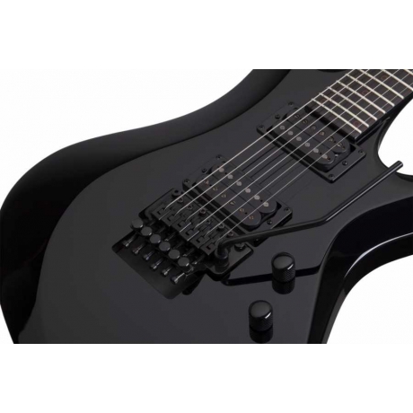 Schecter Blackjack A-6 FR Elektro Gitar (Gloss Black)<br>Fotoğraf: 4/8