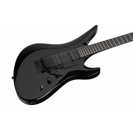 Schecter Blackjack A-6 FR Elektro Gitar (Gloss Black)<br>Fotoğraf: 3/8