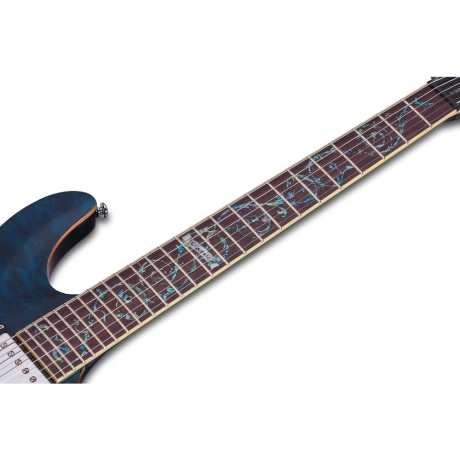 Schecter C-1 Classic Elektro Gitar (See-Thru Blu)<br>Fotoğraf: 3/4