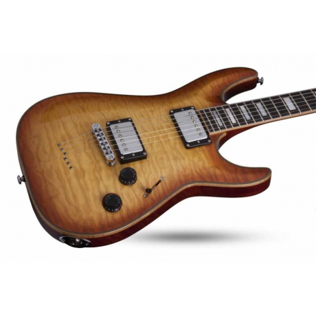 ​​​​​​Schecter C-1 Custom Elektro Gitar (Natural Vintage Burst)<br>Fotoğraf: 6/9
