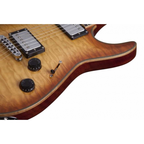 ​​​​​​Schecter C-1 Custom Elektro Gitar (Natural Vintage Burst)<br>Fotoğraf: 4/9