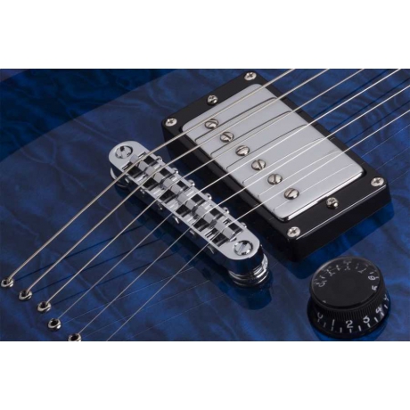 Schecter C-1 Custom Elektro Gitar (Trans Midnight Blue)<br>Fotoğraf: 5/8