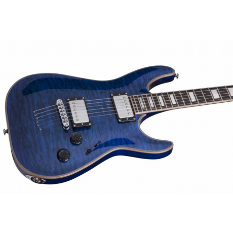 Schecter C-1 Custom Elektro Gitar (Trans Midnight Blue)<br>Fotoğraf: 6/8