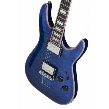 Schecter C-1 Custom Elektro Gitar (Trans Midnight Blue)<br>Fotoğraf: 4/8