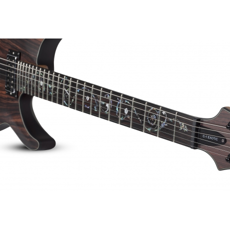 Schecter C-1 Exotic Ebony Elektro Gitar (Natural Satin)<br>Fotoğraf: 8/9