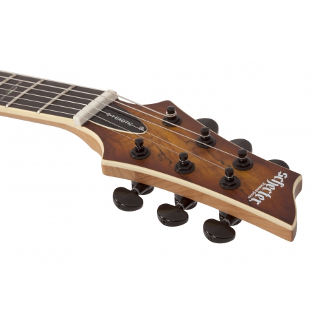 Schecter C-1 Exotic Spalted Maple Elektro Gitar (Satin Natural Vintage Burst)<br>Fotoğraf: 7/8