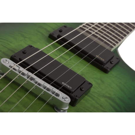 Schecter C-1 Platinum Elektro Gitar (Satin Green Burst)<br>Fotoğraf: 3/7