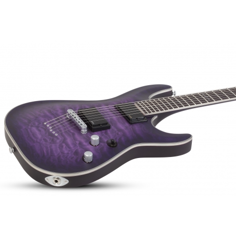 Schecter C-1 Platinum Elektro Gitar (Satin Purple Burst)<br>Fotoğraf: 2/7