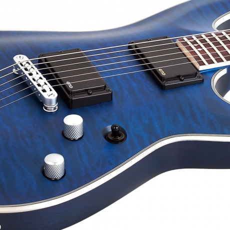 Schecter C-1 Platinum Elektro Gitar (See Thru Midnight Blue)<br>Fotoğraf: 2/3