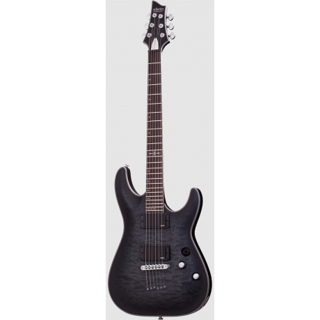 Schecter C-1 Platinum Elektro Gitar (See-Thru Siyah Saten)<br>Fotoğraf: 1/4