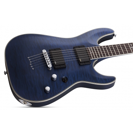 Schecter C-1 Platinum Elektro Gitar (Thru Midight Blue)<br>Fotoğraf: 2/6