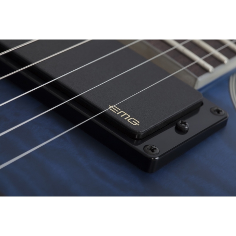 Schecter C-1 Platinum Elektro Gitar (Thru Midight Blue)<br>Fotoğraf: 4/6