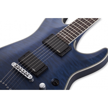 Schecter C-1 Platinum Elektro Gitar (Thru Midight Blue)<br>Fotoğraf: 3/6