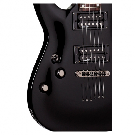 Schecter C-1 SGR Solak Elektro Gitar (Siyah)<br>Fotoğraf: 3/4