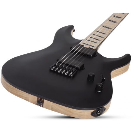 Schecter C-1 SLS Custom Elektro Gitar (Satin Black)<br>Fotoğraf: 2/10