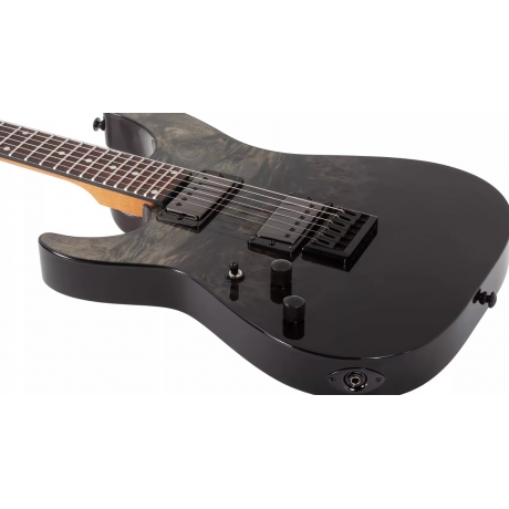 Schecter C-1 Standard Solak Elektro Gitar (Black Fade Burst Burl)<br>Fotoğraf: 2/6