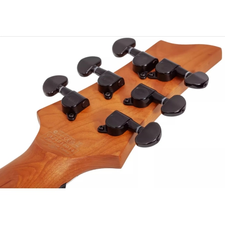 Schecter C-1 Standard Solak Elektro Gitar (Black Fade Burst Burl)<br>Fotoğraf: 6/6