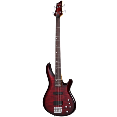 Schecter C-4 Deluxe Bas Gitar (Crimson Red Burst)<br>Fotoğraf: 1/4